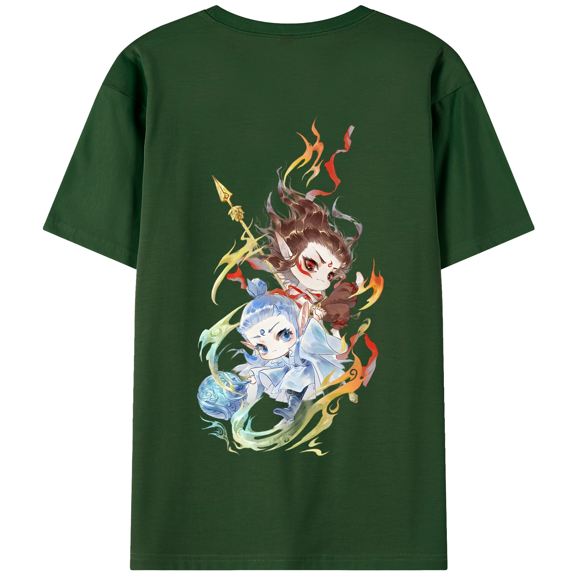 Ne Zha 2 ナタ 魔童の大暴れ 綿100％半袖Tシャツ（背面プリント）